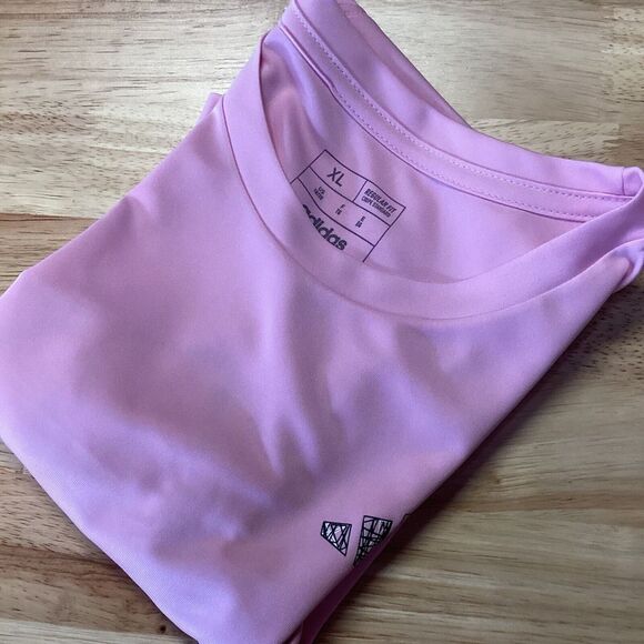 NWT Youth Adidas Art Of Soccer Pink Short Sleeved Performance‎ Tee XL (18/20) - Picture 1 of 6